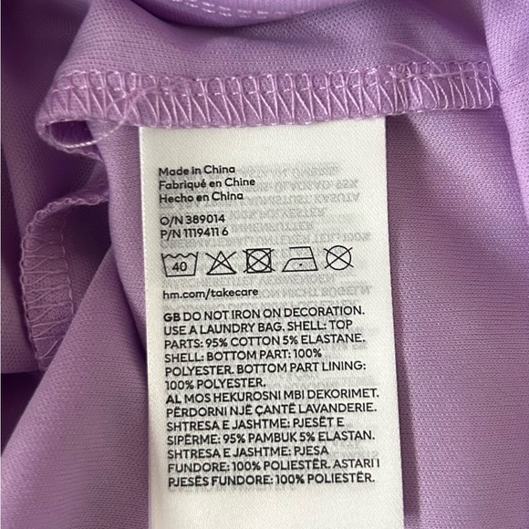 H&M Girl’s Purple Long Sleeve Sequined Dress - Picture 5 of 5